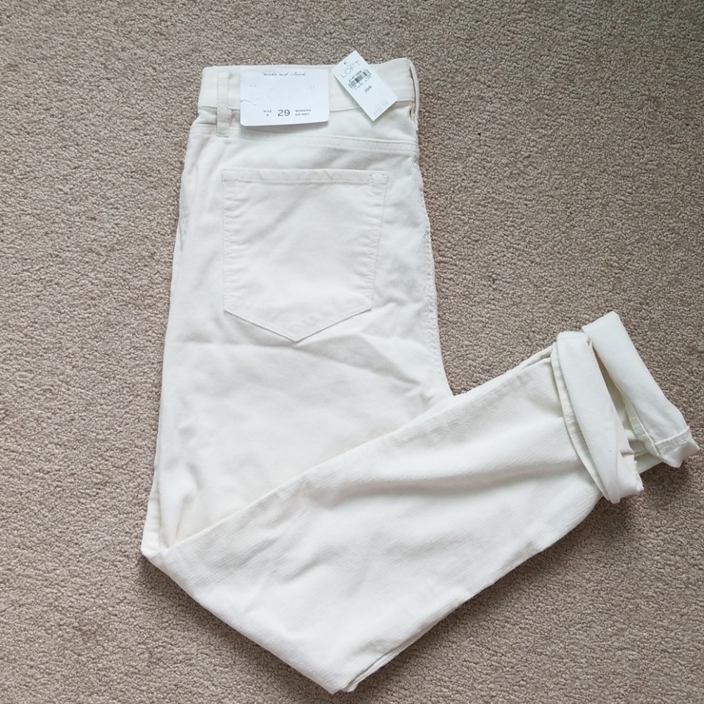 NWT Loft Skinny Fit Corduroy Dress Pants
